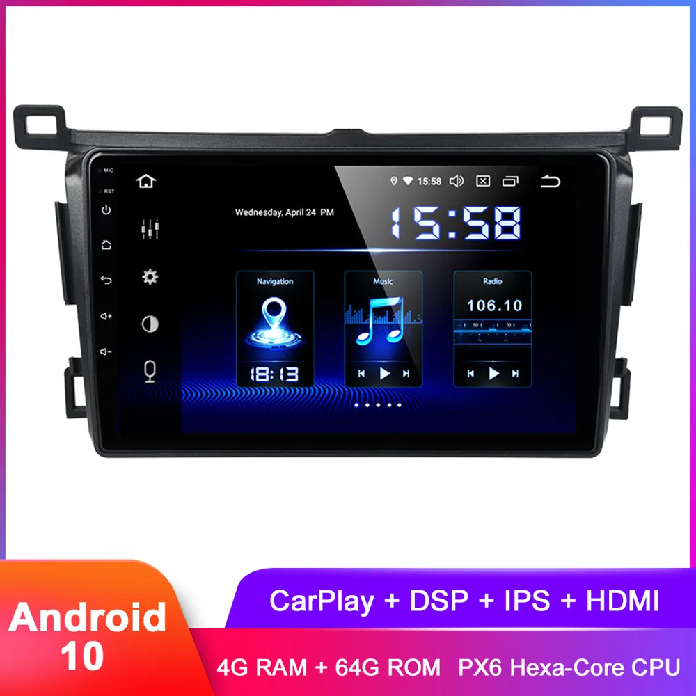 Dasaita 9 &quotIPS Android 10 авто радио для RAV4 2014 2015 2016 2017 Carplay в тире автомобиля стерео GPS WiFi DSP