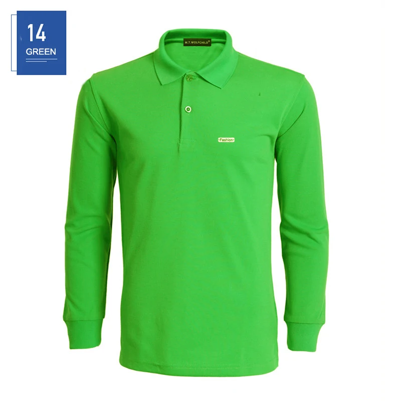 Мужские футболки и топы из хлопка высокого качества 2019 рубашки поло с длинным
