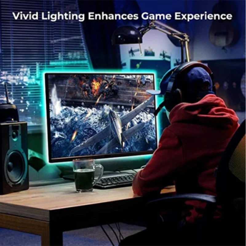 3m LED Strip Lights for PC Full Set Ambient Led Light Tape Computer Dream Color Backlight Sync with Screen DIY Kit | Лампы и освещение