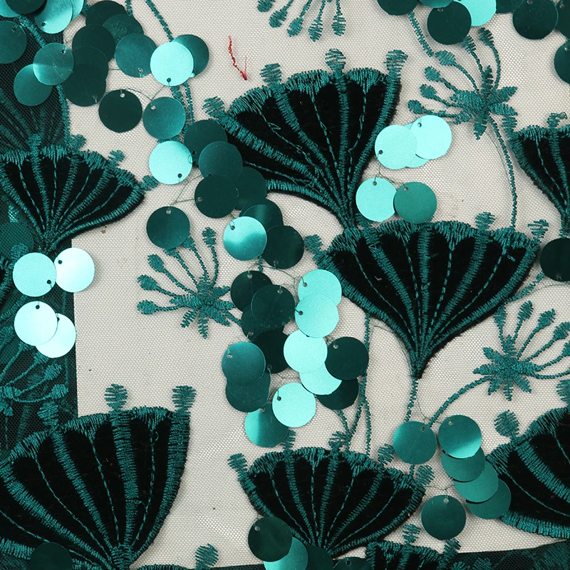 Высококачественные блестки африканская нигерийская кружевная ткань бархат и