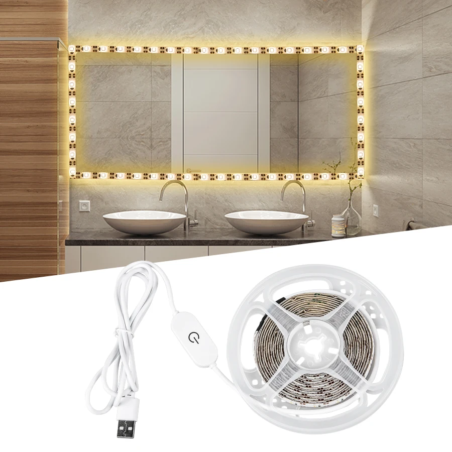 

Led Vanity Makeup Mirror Light Strip 5V USB LED Flexible Lamp Tape Dressing Table mirror Lamp Decor Bathroom Bedroom Wall Bulb