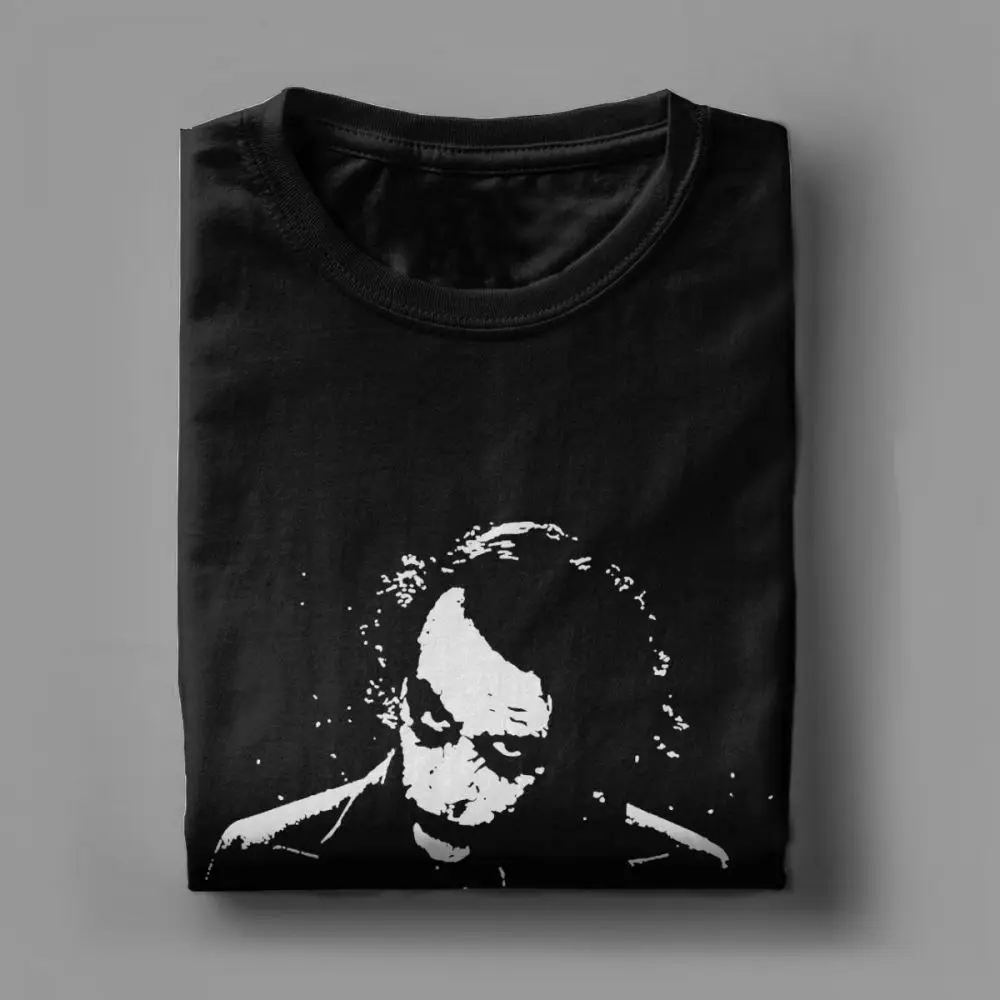 Джокер из &quotТемного рыцаря&quot почему так Тяжелая Мужская футболка Humor 100% хлопок