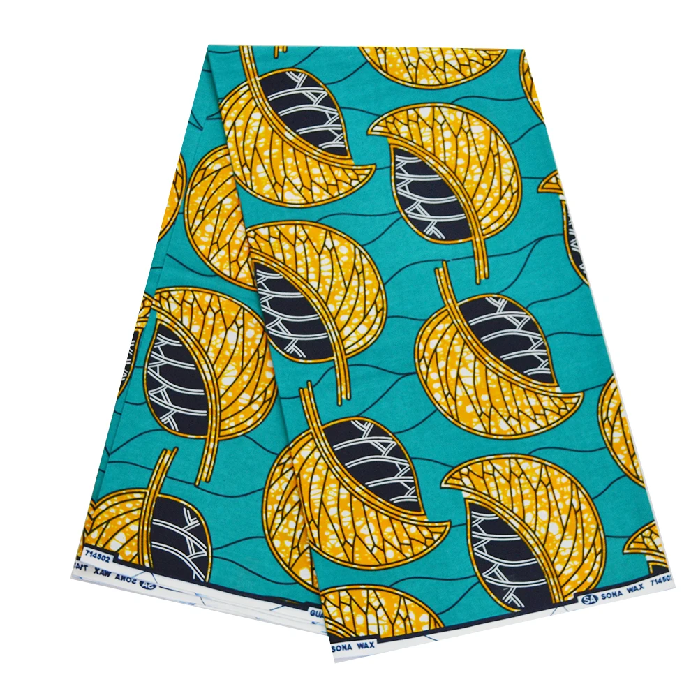 Синяя африканская восковая ткань 100% хлопок высокое качество настоящий восковой