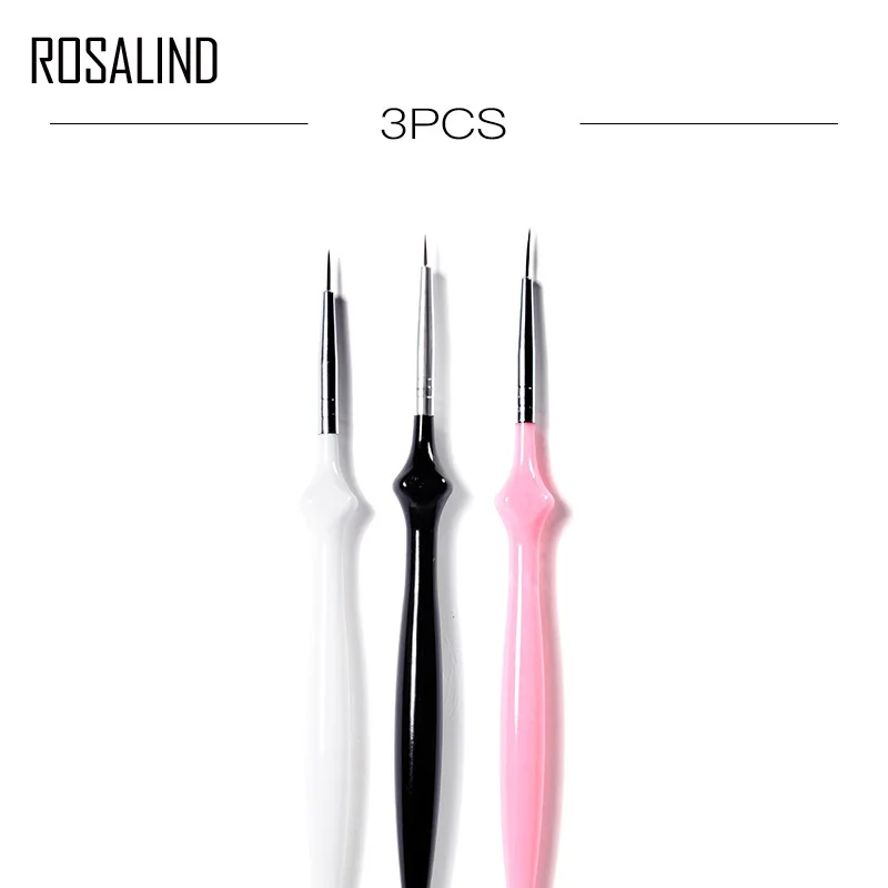 Розалинд 3 шт./компл. ногтей кисточки для маникюра дизайн набор инструментов 3D