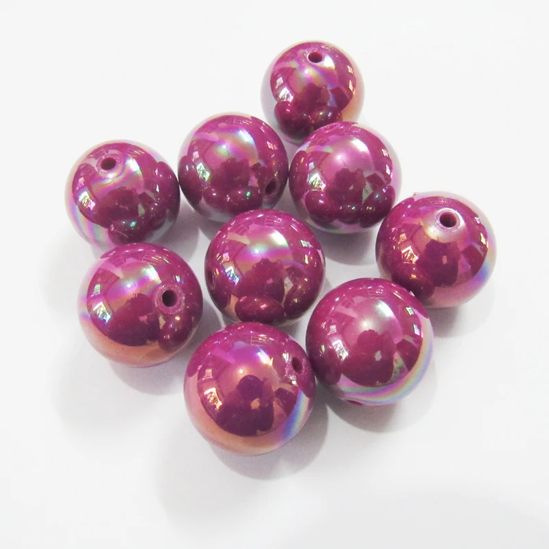 Оптовая продажа плотные бусины 20 мм 100 шт./лот темно красного фиолетового цвета с