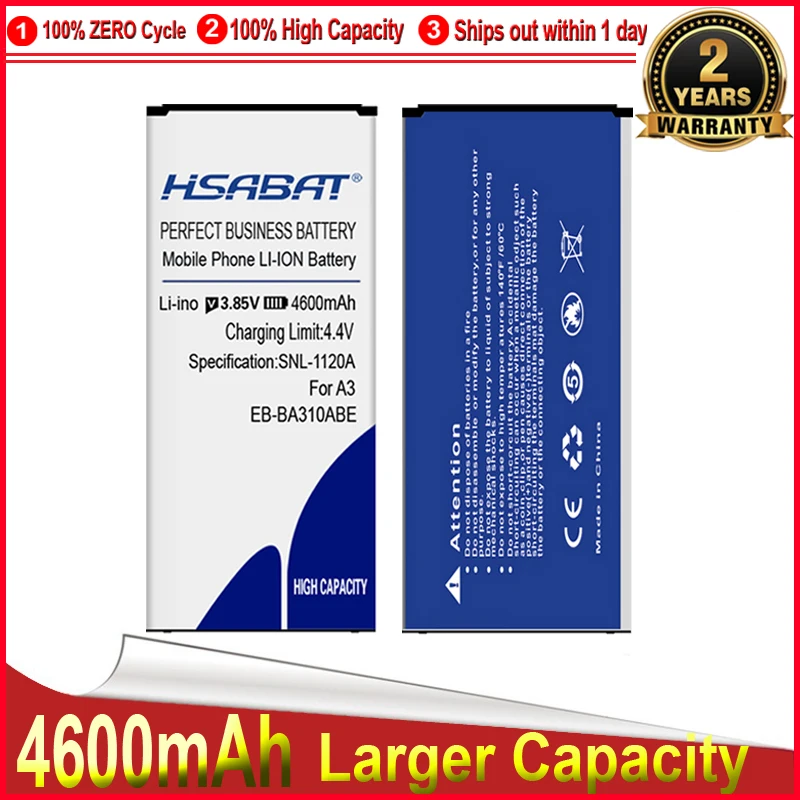 Аккумулятор HSABAT EB BA310ABE 4600 мАч для Samsung Galaxy A310M A310Y A310 A3 A3100 A310F 2016 Edition