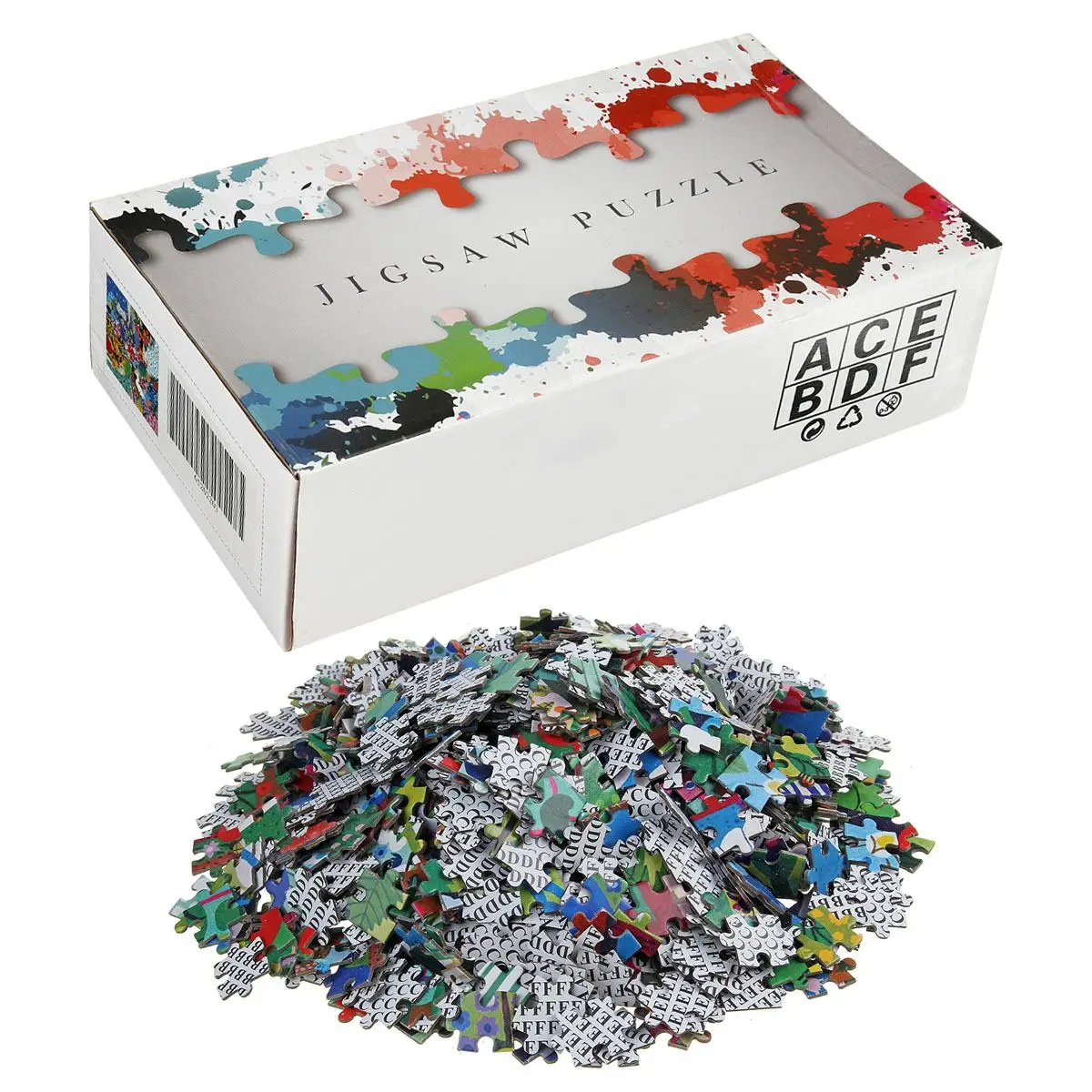 

1.5mm Thick Funny Painted Square Puzzles 1000 Pieces Intelligence Leisure Jigsaw Games Adults Kids Learning Education Toy Gift