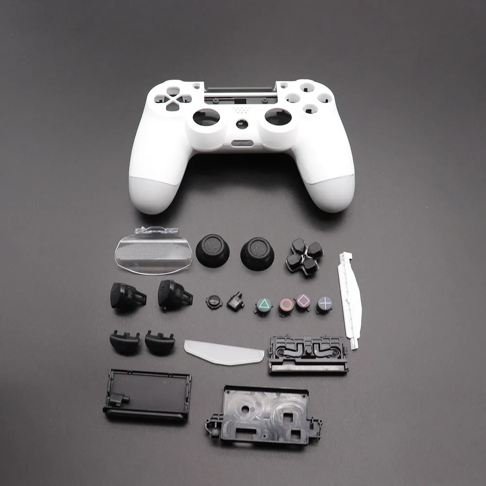 Белый гладкий полный комплект корпуса PS4 чехол сменный для контроллера Sony Playstation 4
