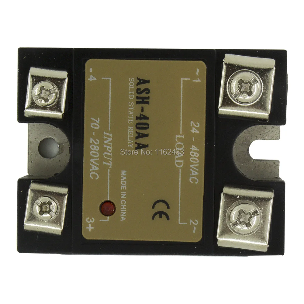 ASH 40AA Однофазное реле переменного тока в переменный ток 40 А 480 В SSR|phase ac|relay freerelay