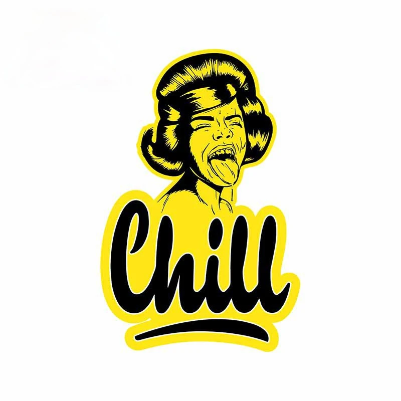 

For Chill Woman Car Stickers Suitcase Decoration Motorcycle Air Conditioner Decal Scratch-Proof Graphics 13cm X 8.8cm