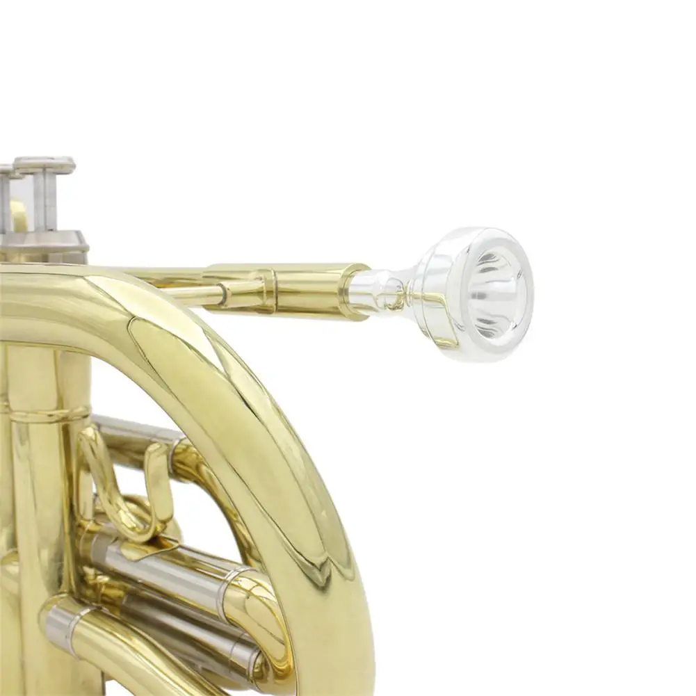 SLADE Профессиональный Золотой Bb cornet Silve ключ латунный инструмент с Чехол перчатки, Чистящая салфетка кисти