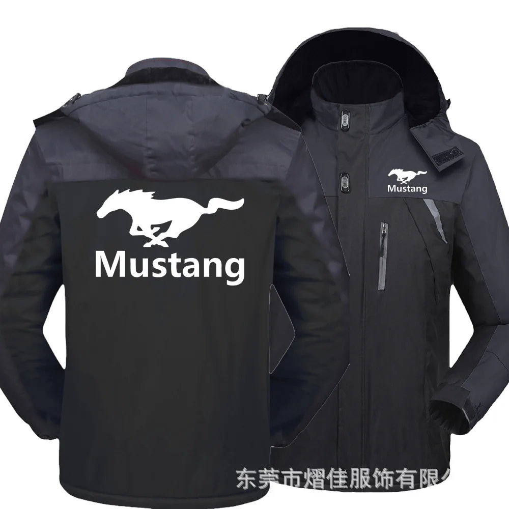 

New Men's Digital Printing Car Logo Mustang Jacket Men's Casual Fashion Harajuku High Quality Men's Cycling Jacket Jacket