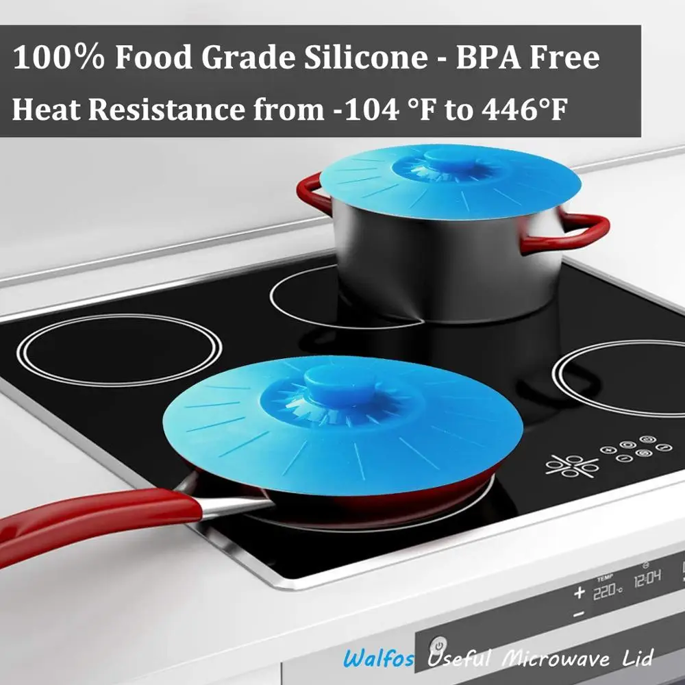 WALFOS Еда Класс силиконовые крышки чаши термостойкие чехол для микроволновой печи
