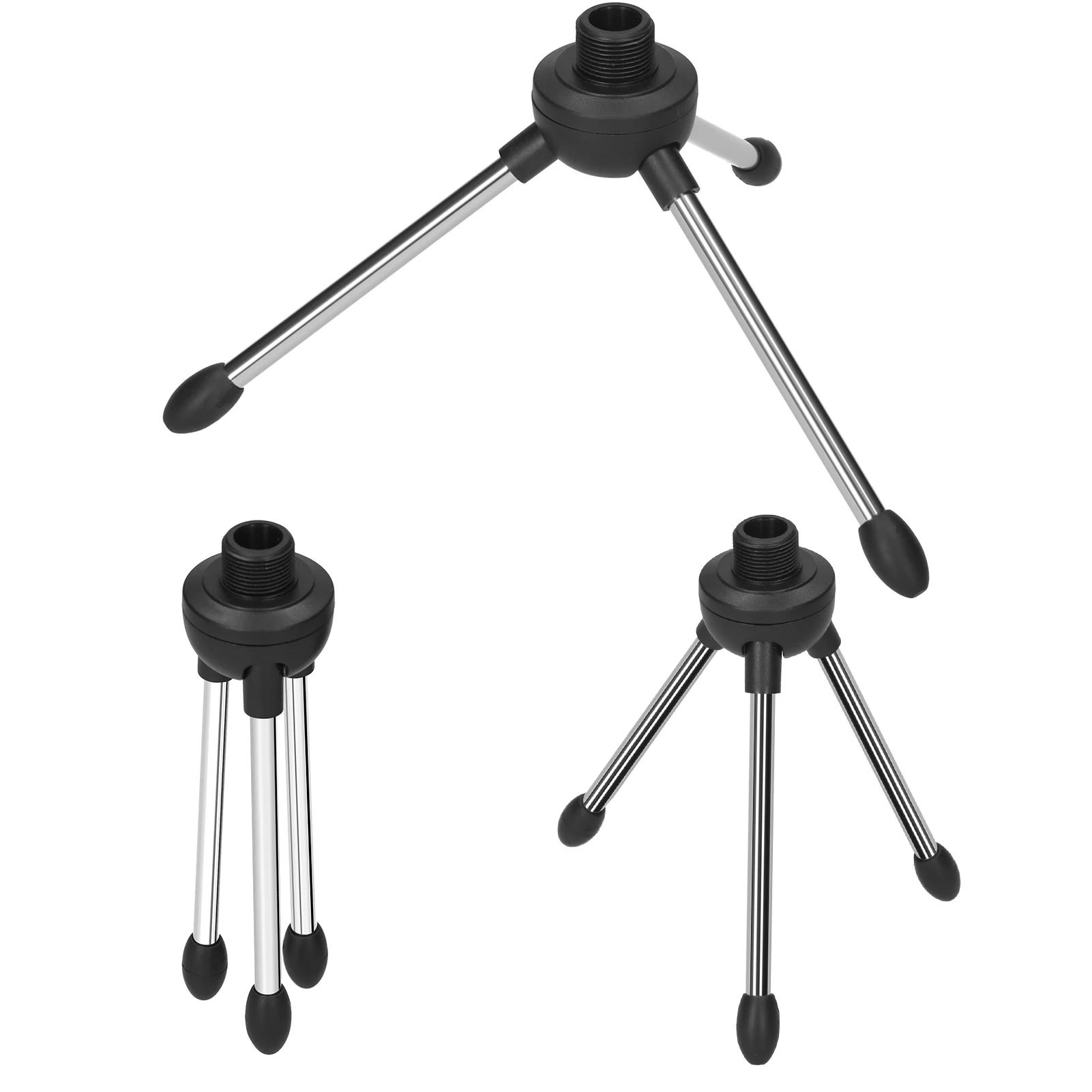 

Foldable Desktop Microphone Tripod Stand 5/8 Inch Threaded Mount Portable Microphone Desktop Support Rotatable Mic Holder