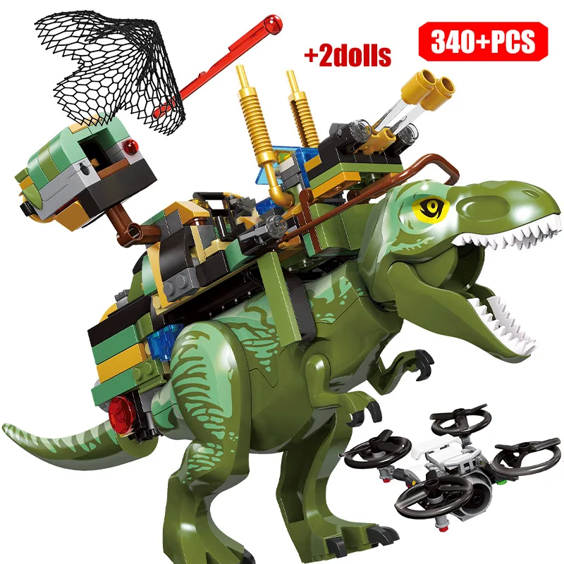 340 шт. городские строительные блоки для животных Юрский Мир фигурки динозавров из