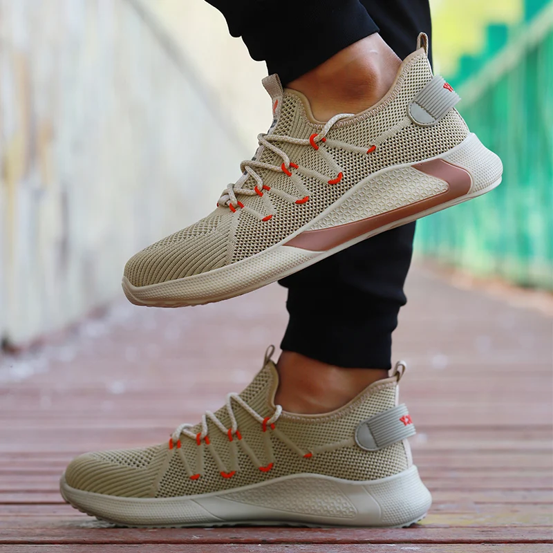 Защитная обувь дышащая безопасная мужская легкая со стальным носком