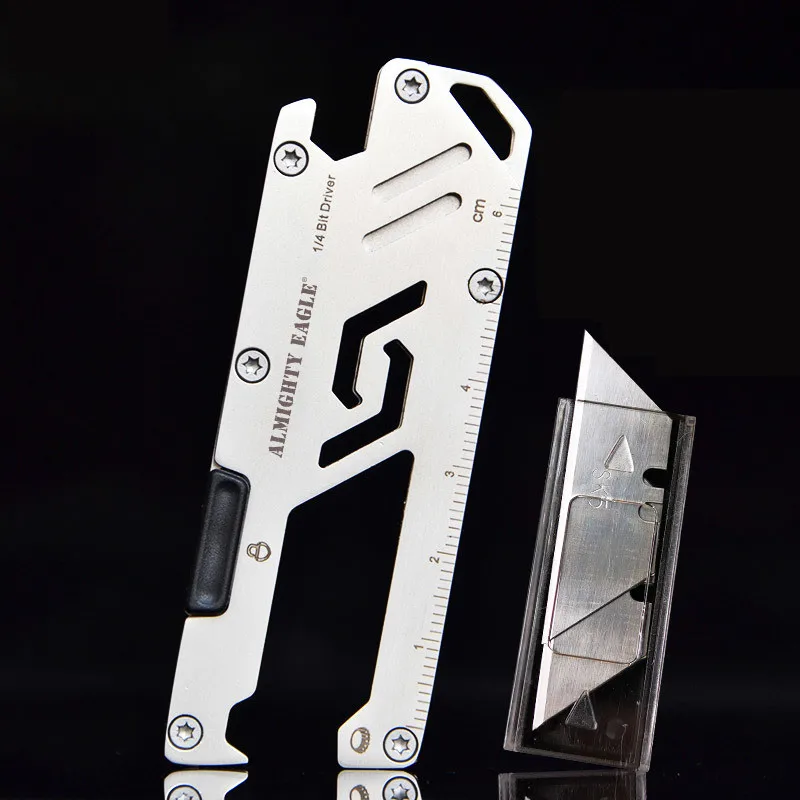 

Combination Tool Knives Multi-function Outdoor EDC Mini Paper Utility Knife Key Knife