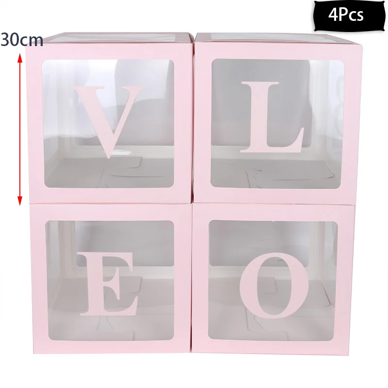 pink love box WEIGAO розовые белые воздушные шары-гирлянды Арка с воздушными шарами украшения, товары для вечеринки свадьбы для украшения детс - Цвет: pink love box