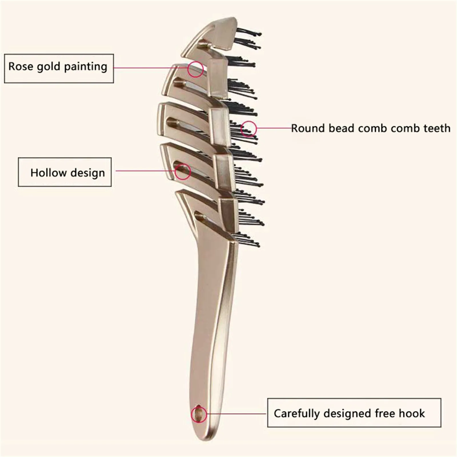 Запасная расческа для волос массажа кожи головы с большим изгибом подходит