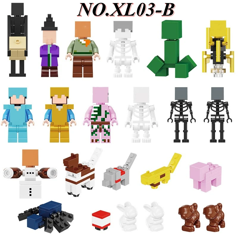29pcs/set Full Body Figures My World Legoings Assemble Building Blocks toys Mini Bricks For Children Birthday Gifts | Игрушки и хобби