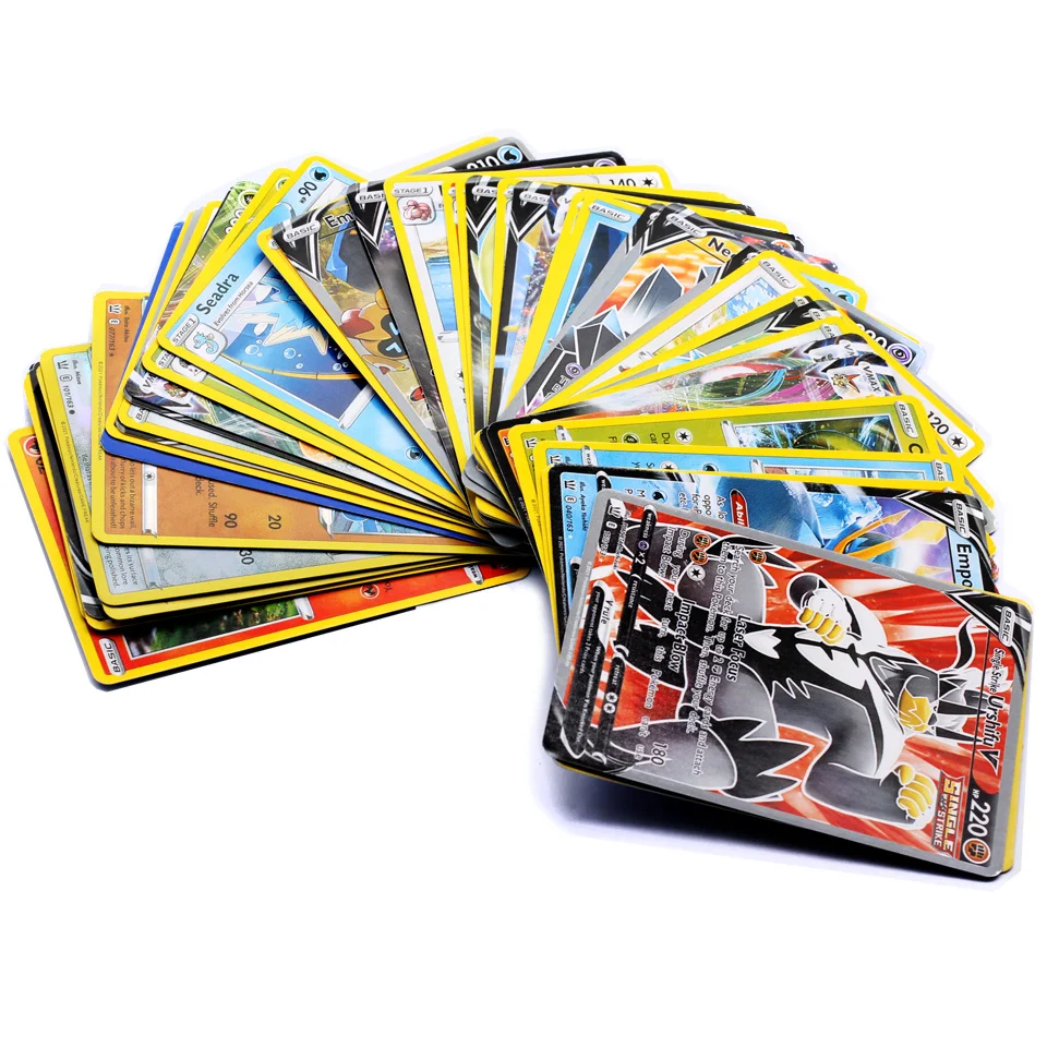 TAKARA TOMY-set de Cartas coleccionables de Pok&eacute;mon para ni&ntilde;os, juego de colecci&oacute;n de cartas de Anime, caja de hierro, 42 estilos de batalla-5