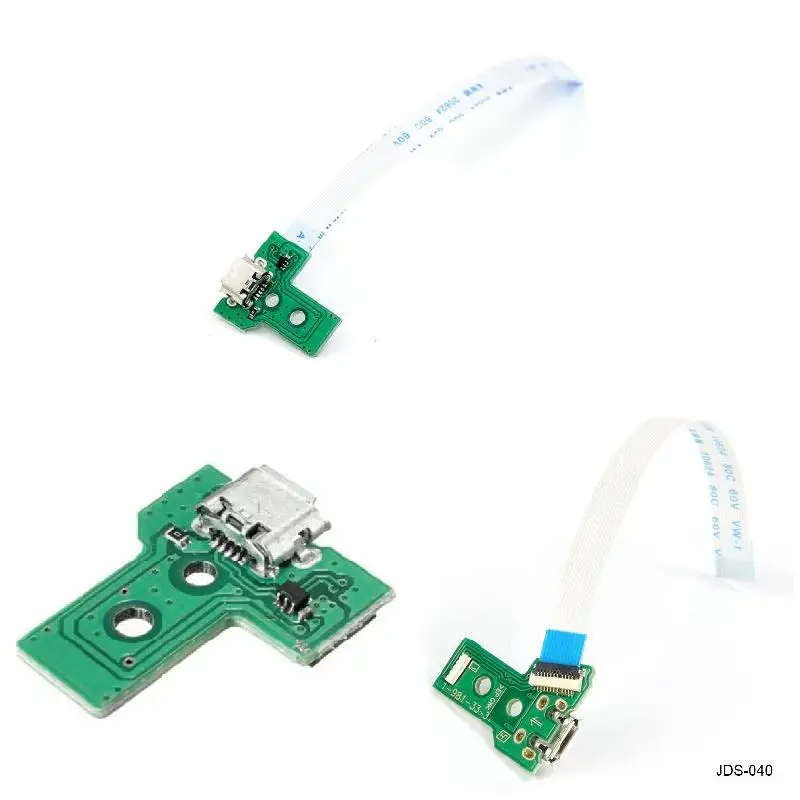 Фото Печатная плата с USB-портом для зарядки, разъем для 12Pin JDS 011 030 040 055 14Pin 001, коннектор для контроллера PS4, 1 шт. №5