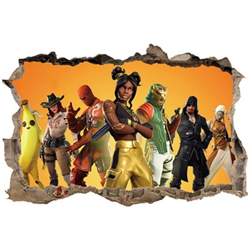 Защита Земли мультфильм игры плакат 3d сломанной виниловые настенные наклейки