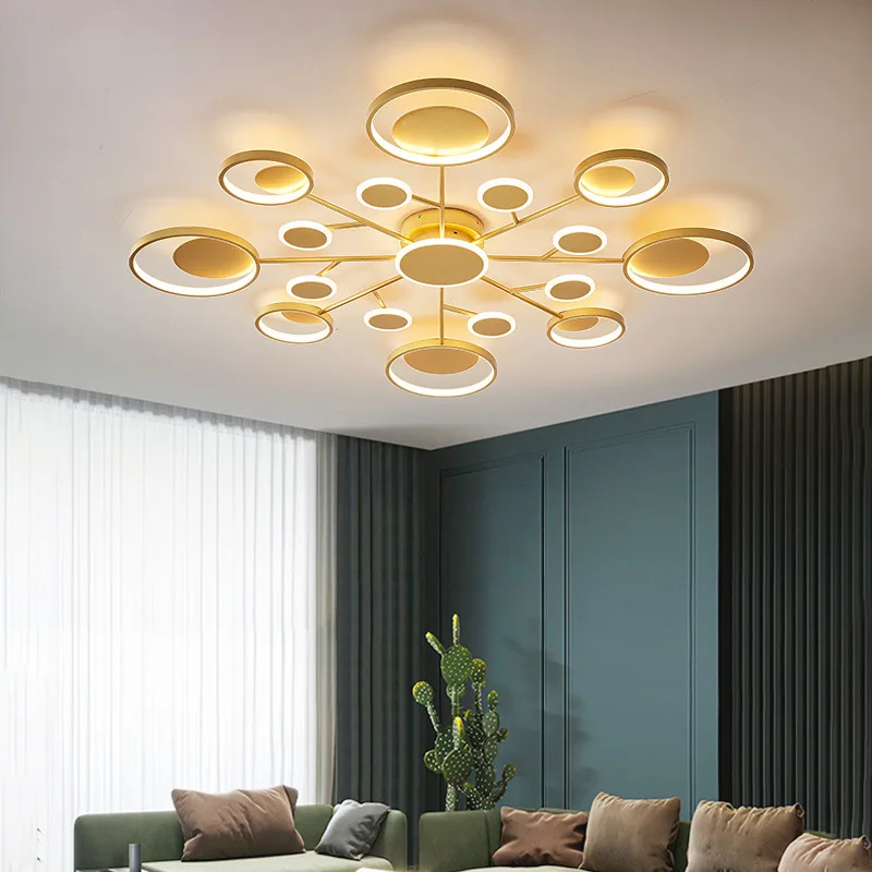 

New Modern Led Ceiling Lights For Livingroom Bedroom Lustre Home Decor Dimmable Ceiling Light Black/Gold Ceiling Lamp Fixtures