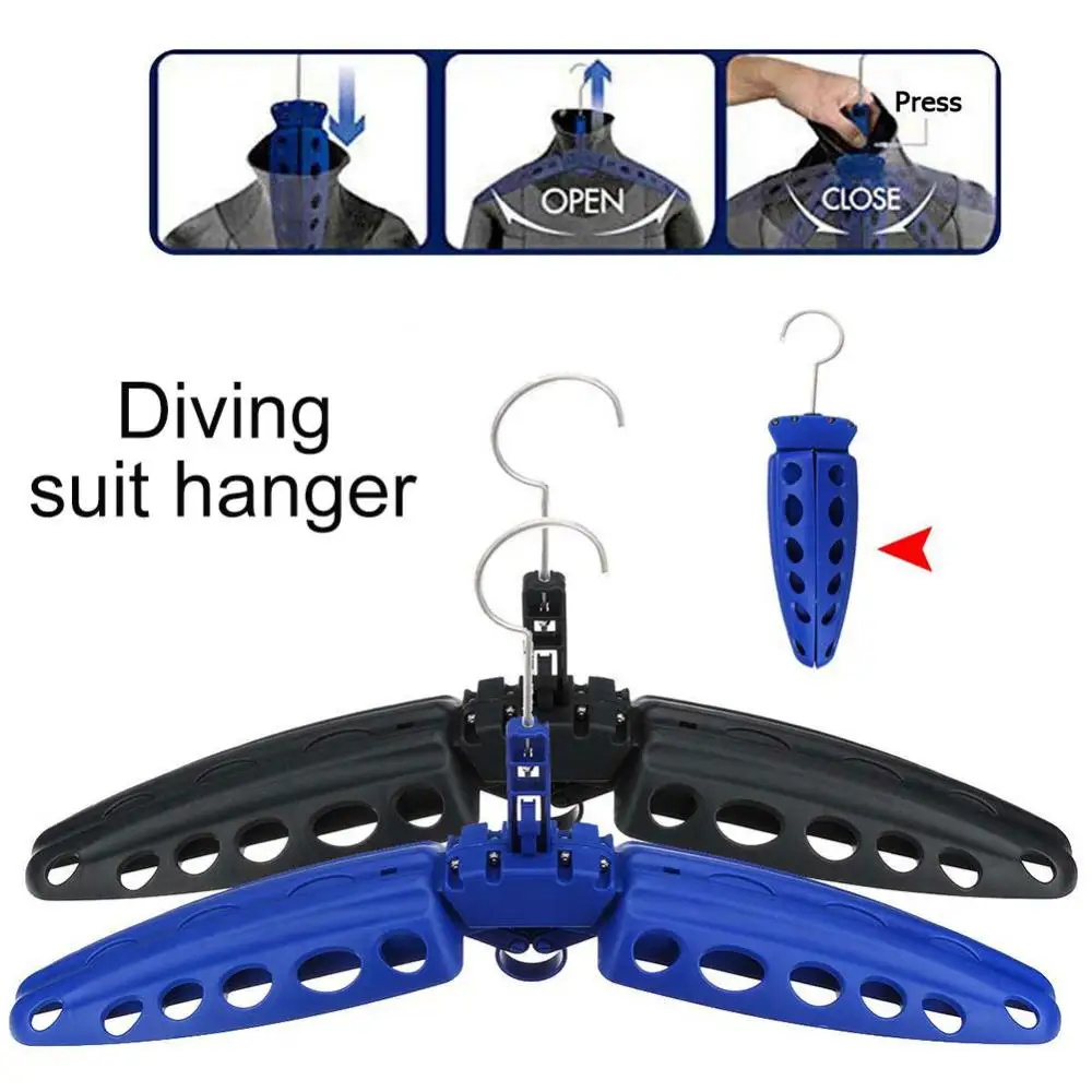 Black Durable Storage Rack Multi Purpose Foldable Hanger Stand For Snorkeling Diving Surf Wetsuit Drysuit Diving Equipment