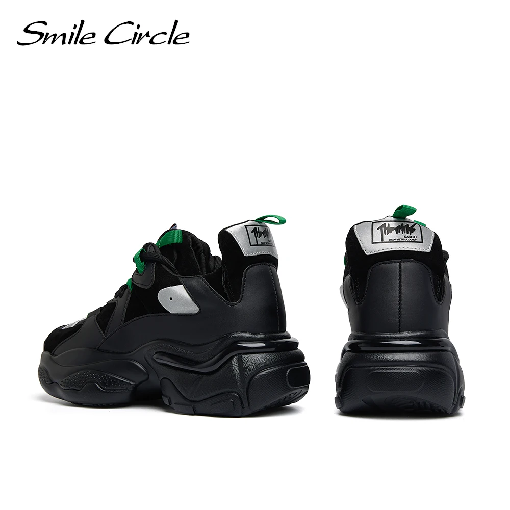 Smile Circle/массивные кроссовки Женская обувь на плоской платформе Коллекция 2022 года