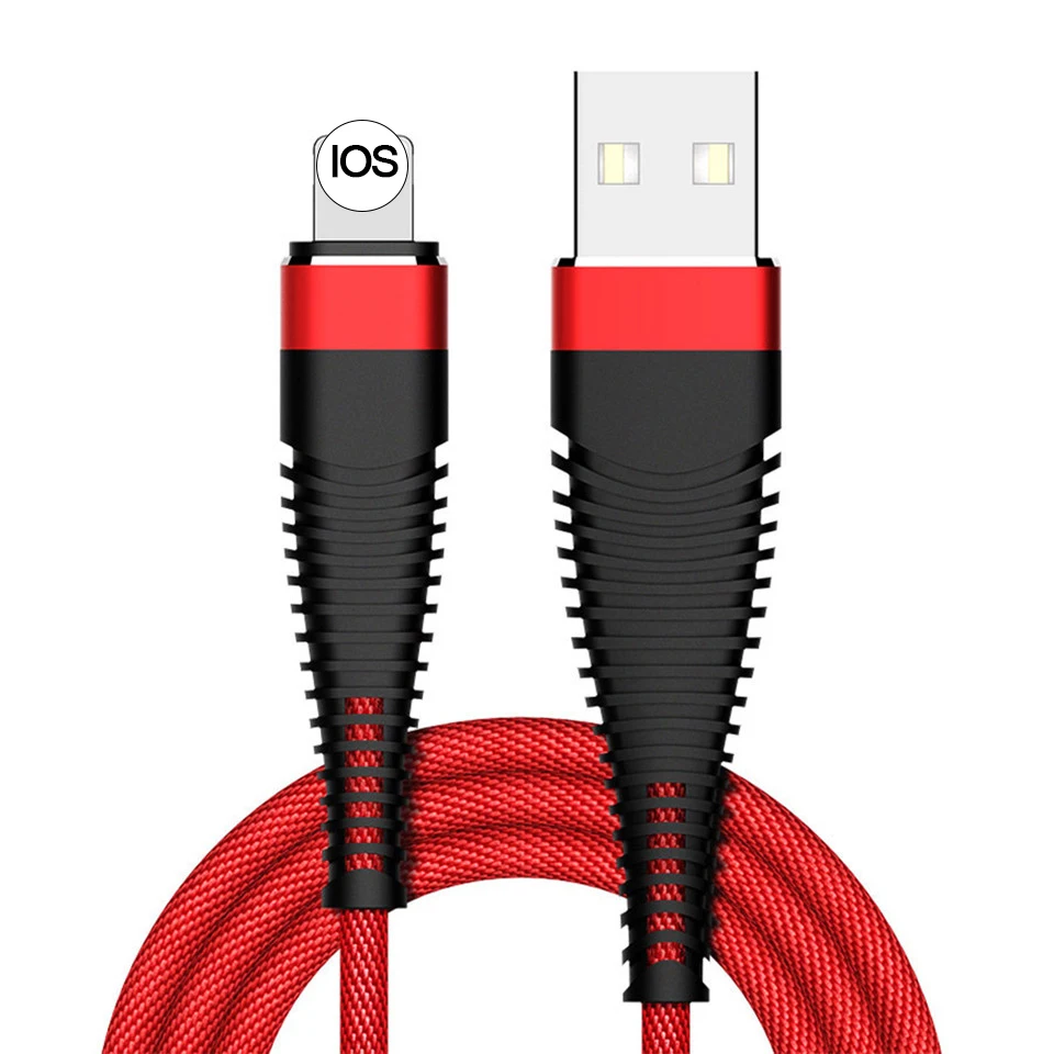 Red Usb-кабель для Apple iPhone Xs max Xr X 8 7 6 plus 6s 5 iPad 1 м кабели быстрой зарядки Шнур зарядное устройство для мобильного телефона USB кабель для синхронизации данных - Цвет: Red