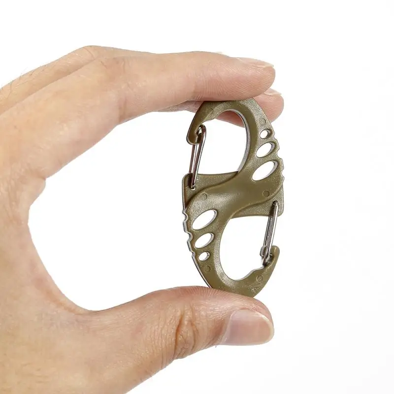 

Small Keyring Camping Sports Hiking Tool Carabiner Clip Hook 5 Tough S Caribiner 8 Shape Climbing Accessories Outdoor Caribiner
