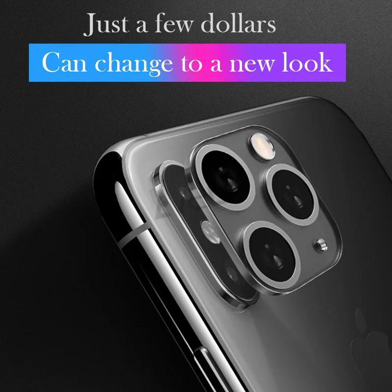 Роскошная наклейка, объектив камеры, сменная секундная стрелка для iPhone X XS MAX, Защитное стекло для iPhone 11 Pro Max, наклейка, поддельная камера