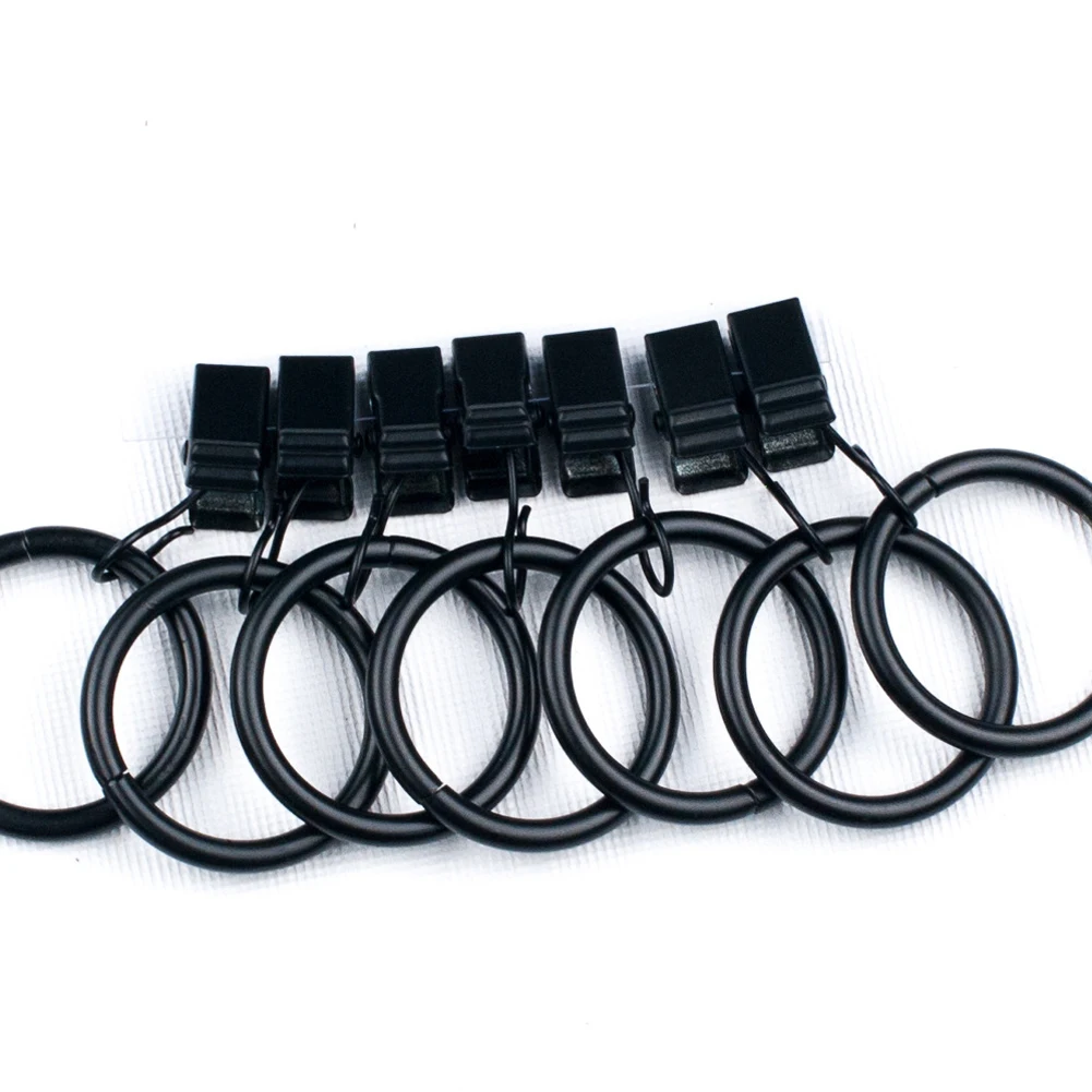 

7pcs Iron Hardware 3cm Diameter Universal Drapery Hanging Clips Curtain Rings Shower Bathroom Accessory Vintage Home Decoration