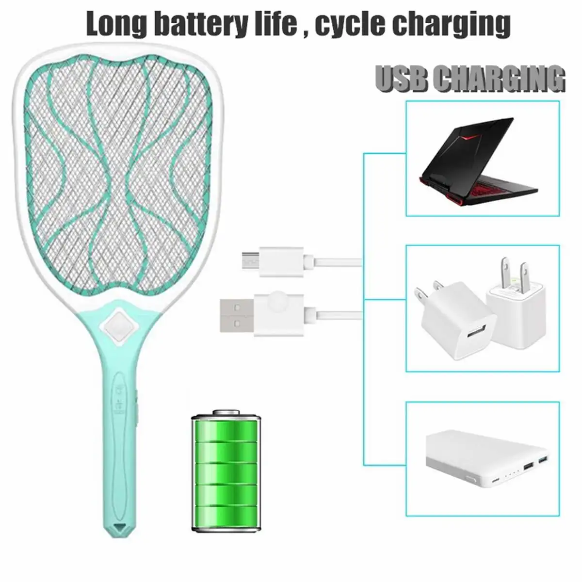 Перезаряжаемый Электрический Летающий комаров USB москитный убийца с