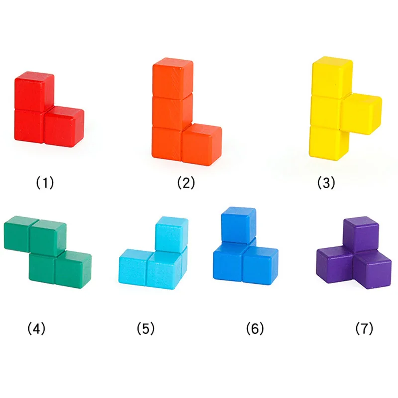 Новое поступление бука деревянные строительные блоки набор смарт куб тетрис