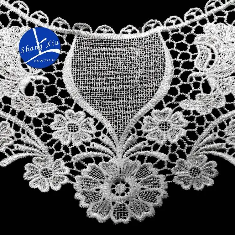 С вышивкой с круглой горловиной для творчества искусственные Съемная воротники