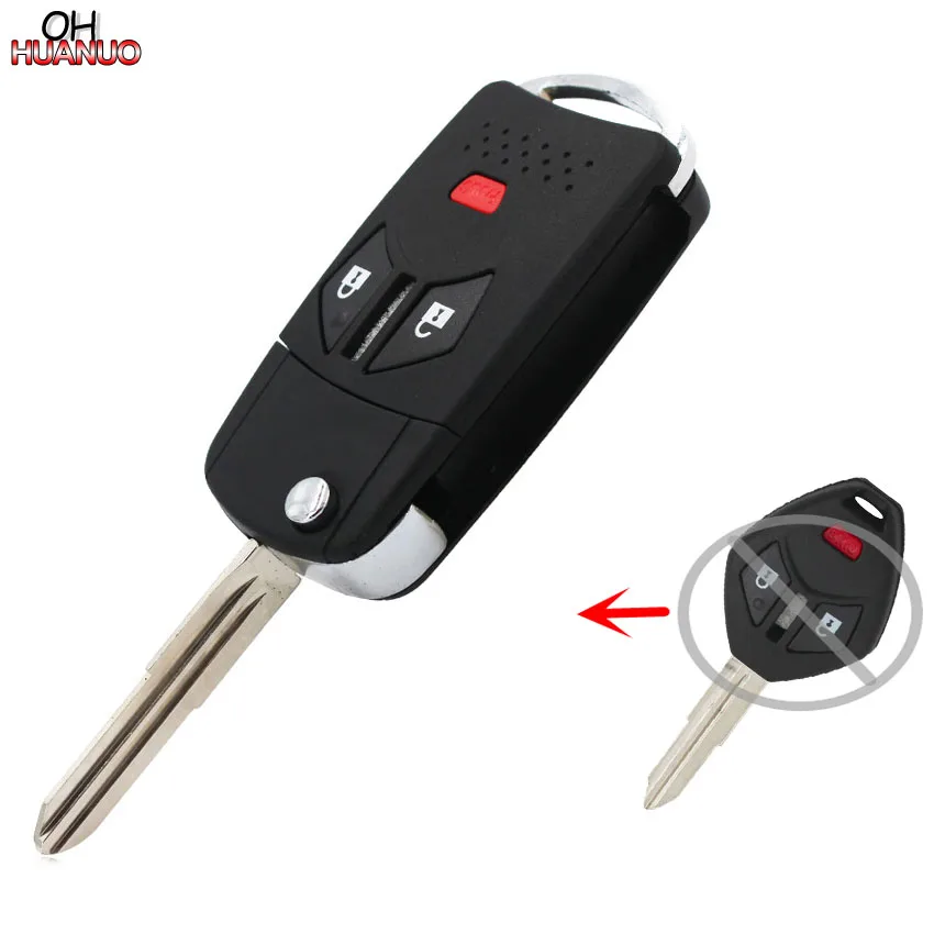 Модифицированный откидной Чехол для ключа с 3 кнопками чехол Mitsubishi Outlander Lancer Galant