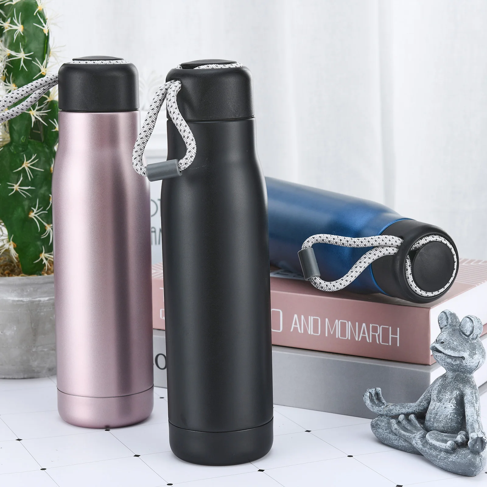 

500ml Portable Thermos Bottle Large Capacity Men Women Travel Stainless Steel Water Bottle Vacuum Flask Thermos Mug Student Mug