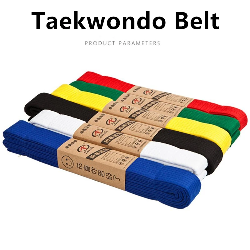 Cinturón de Taekwondo de algodón para niños y adultos, faja de 1,6 m a 2,8 m, multicolor, para artes marciales, Judo Wushu, cinturón de Karate, naranja y púrpura