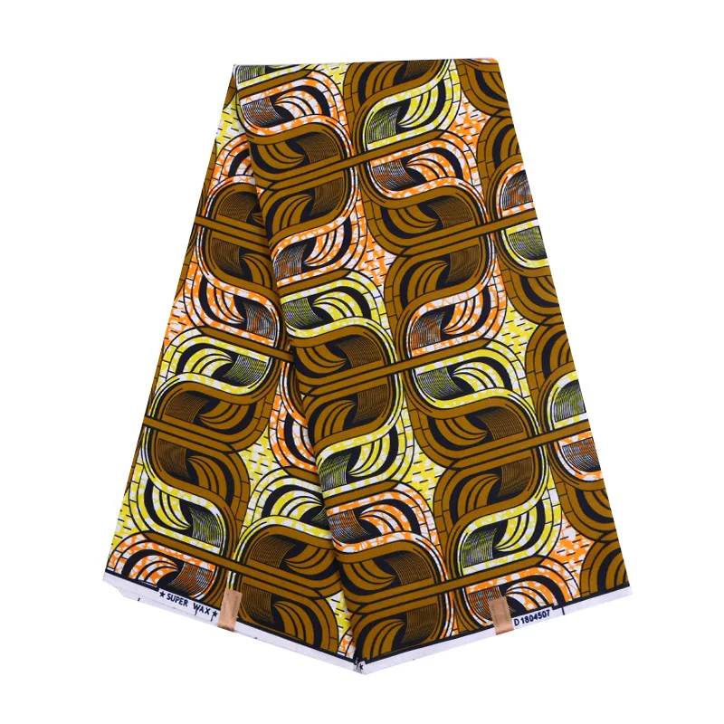 

Африканская стандартная ткань из Анкары, настоящая ткань из вощеного полиэстера, материал лучшего качества для вечернего платья, 6 ярдов тк...