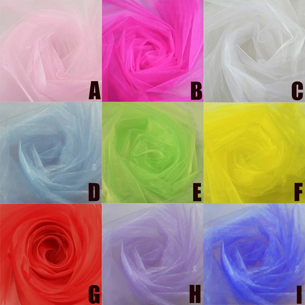 500 см * 48 прозрачная органза тюль в рулоне ткань для сделай сам украшение