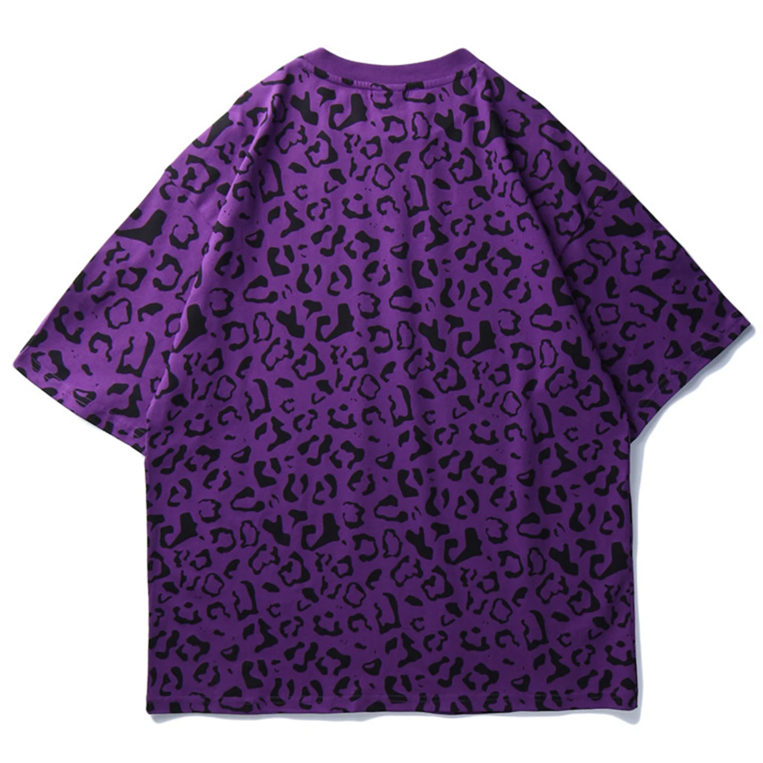 Мужская футболка в стиле хип-хоп с леопардовым принтом хлопок 2020 Харадзюку