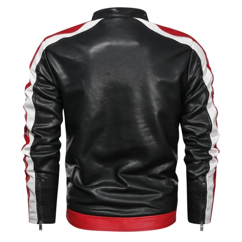 

Vintage Motorcycle Jacket 2020 Men Fashion New Biker Leather Jacket Male Embroidery Bomber Coat Winter Fleece Pu Overcoat