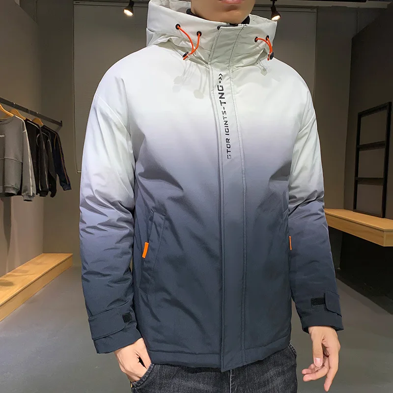 2020 autumnAndwinter New Men's Jacket Casual Hooded Thickening Trend Warmcotton Down Jacket Men Windproof Parka Coat Large M-4XL