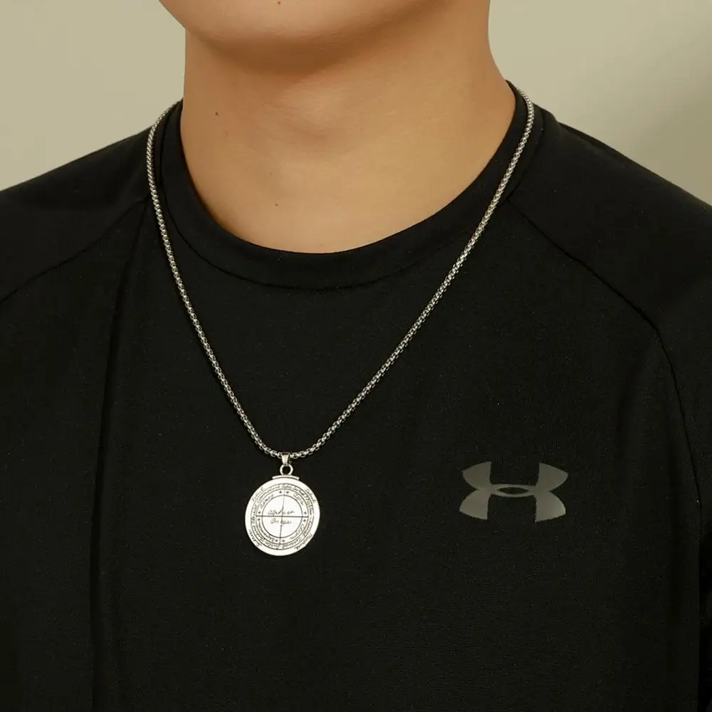 Fishhook Прямая поставка двусторонний талисман для удачи античный серебряный