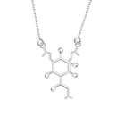 Хмель молекулы, которые оказывают дополнительную стимуляцию для роста волос Ожерелье пиво марихуаны кулон химический Структура для контроля уровня сахара в крови с 50 звено цепи покрытие химии, модное ювелирное изделие химии