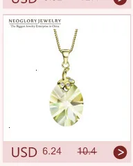Neoglory, ювелирные наборы, сделанные с элементами SWAROVSKI, Кристальные прозрачные ожерелья и серьги, Свадебные для женщин,, новые подарки T1