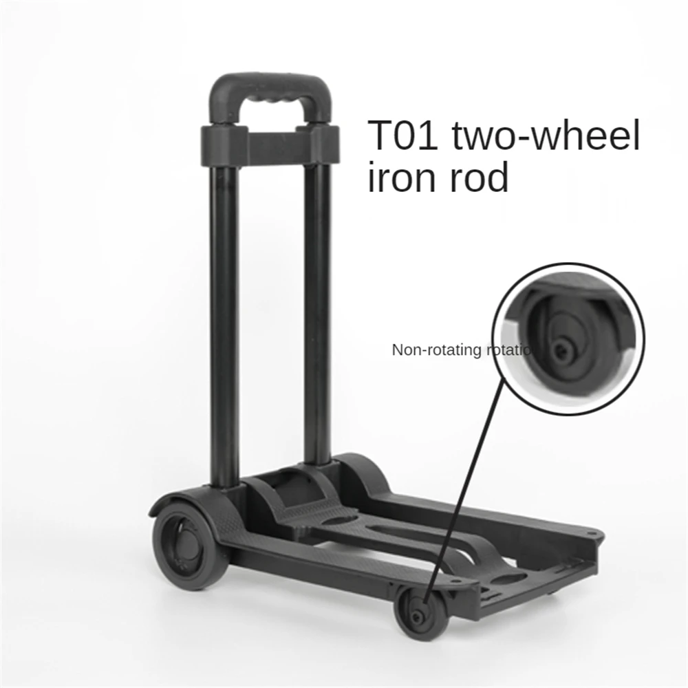 

LISM Protable Trolley Dolly Folding Hand Truck Solid Construction Utility Cart Roll Bungee Cord Storage Pouch Compact