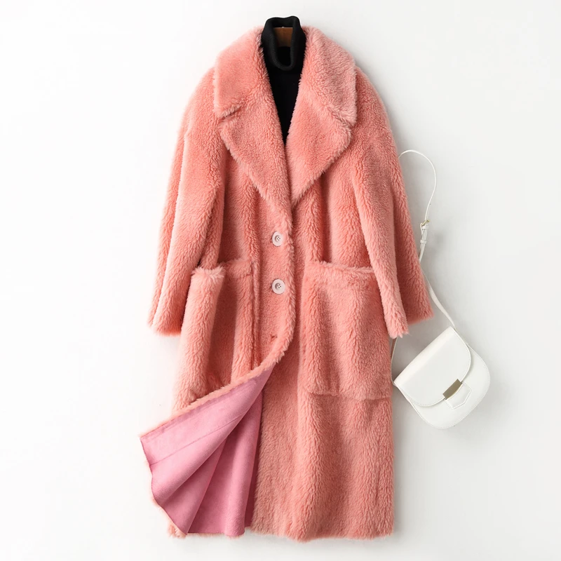 2020 высококачественное зимнее длинное меховое пальто для женщин женская меховая